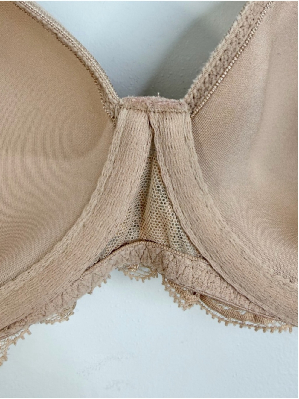 Simone Perele Paris beige tan Amour 3D plunge underwire spacer t shirt bra 34 C - Picture 6 of 16